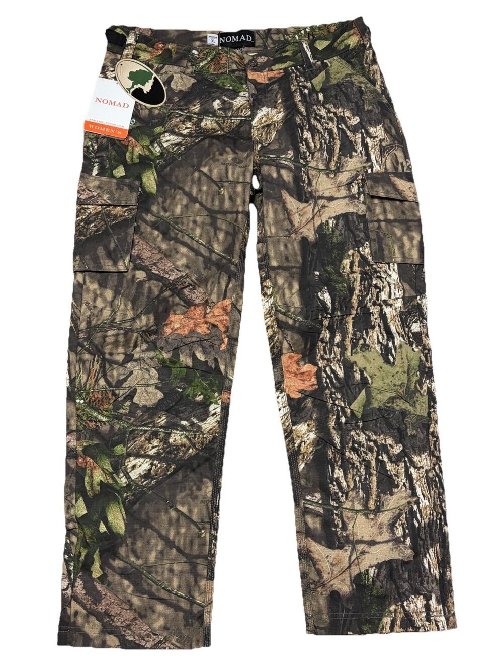 Nomad Mossy Oak Camo Pants Womens Sz XL Cargo Pockets Adjustable Waist Band NEW!